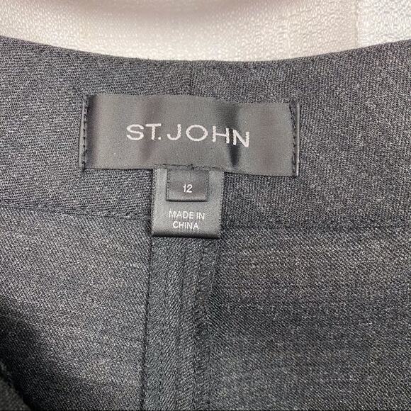 St.John Gray Black Wool Emma Trousers Sz.12 - Picture 7 of 13